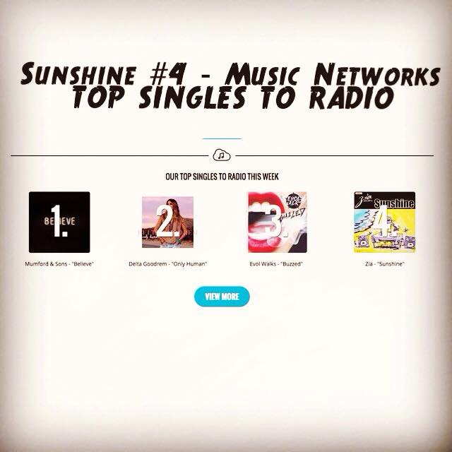 Instagram_Sunshine_Top 4 singles to radio